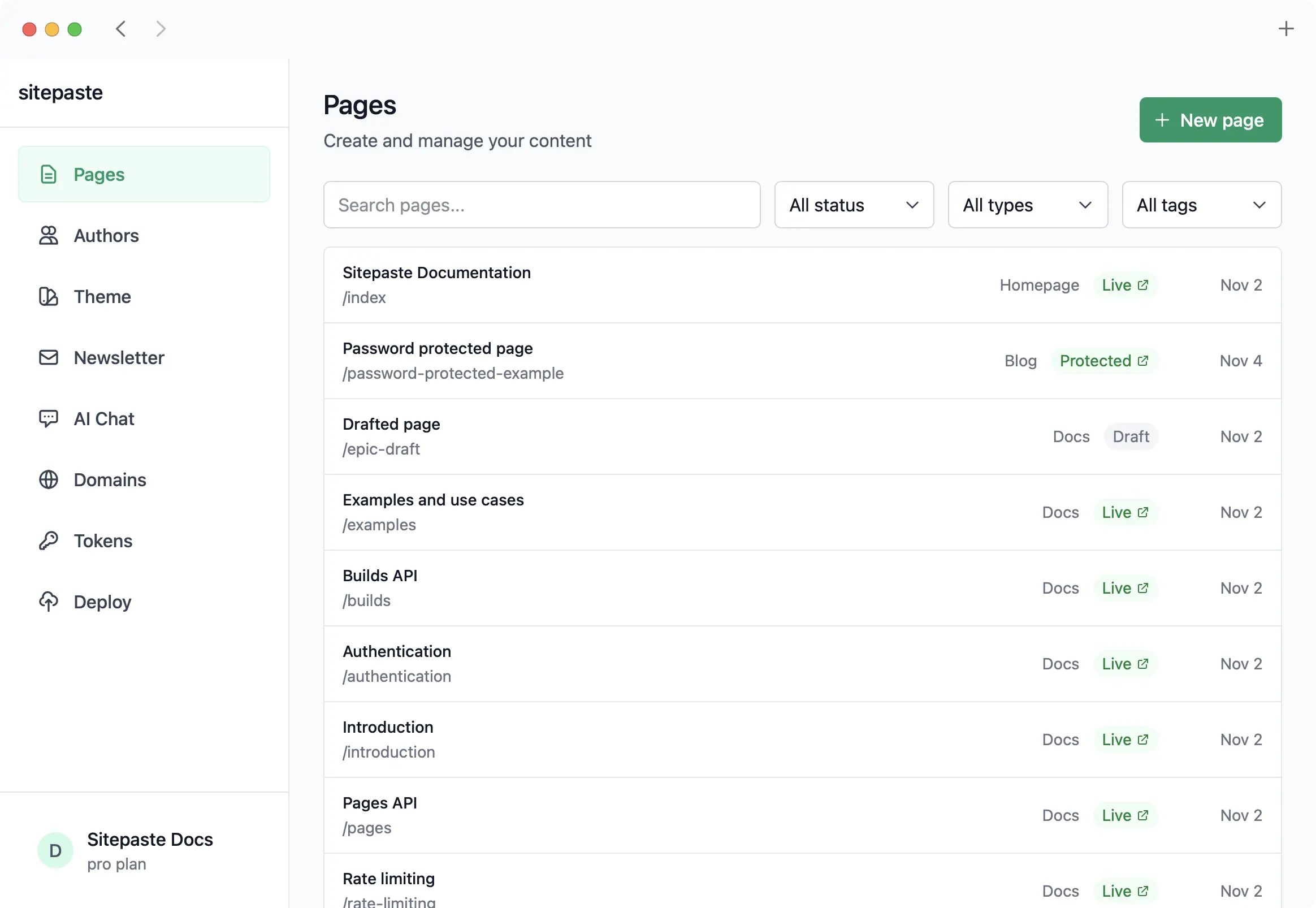 Dashboard editor interface