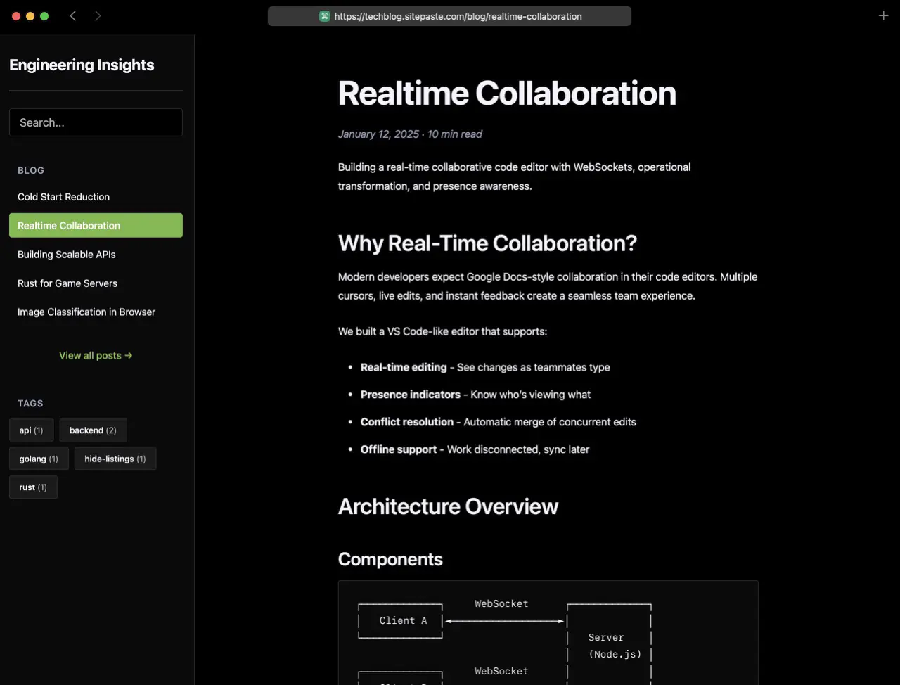 Engineering Insights - tech blog example